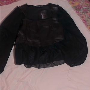 Pretty little thing black blouse